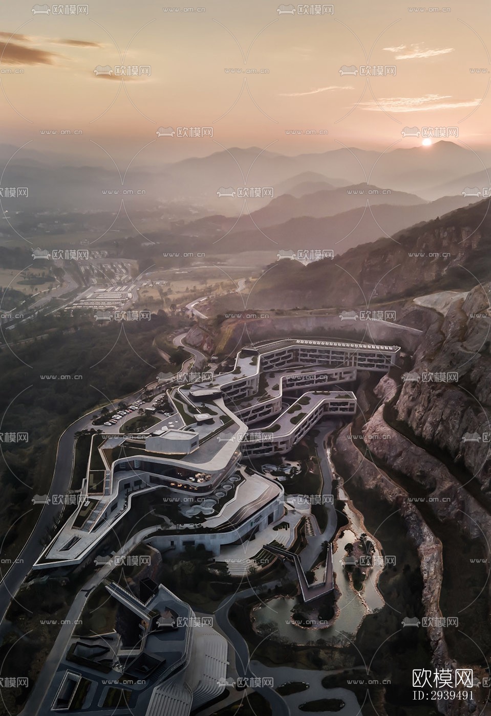 现代酒店民宿效果图下载（渲染图10）