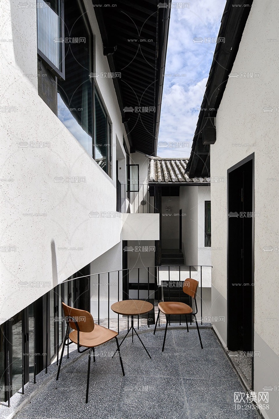 中式酒店民宿效果图下载（渲染图6）