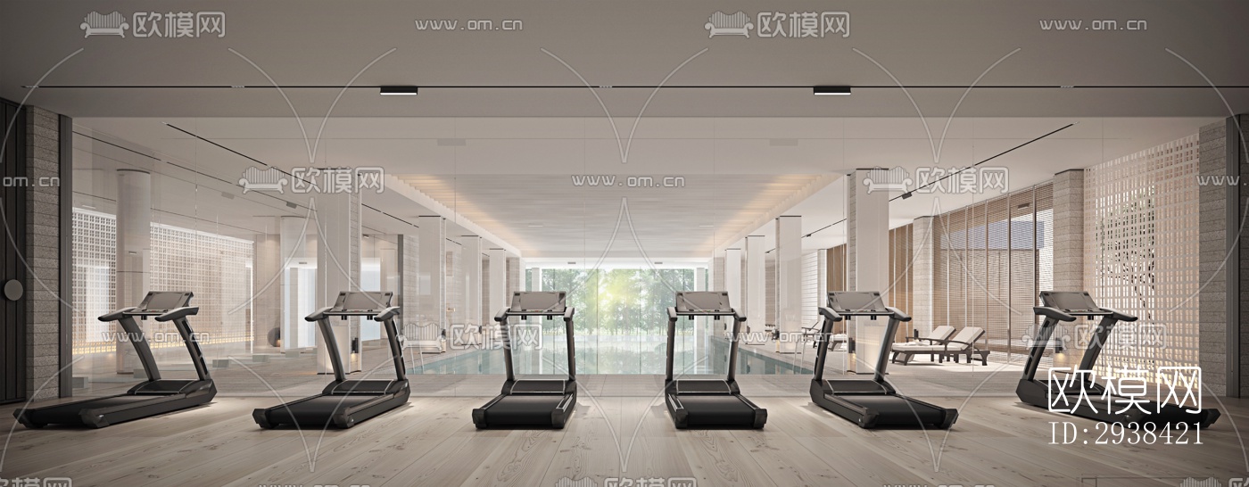 新中式售楼处效果图下载（渲染图6）