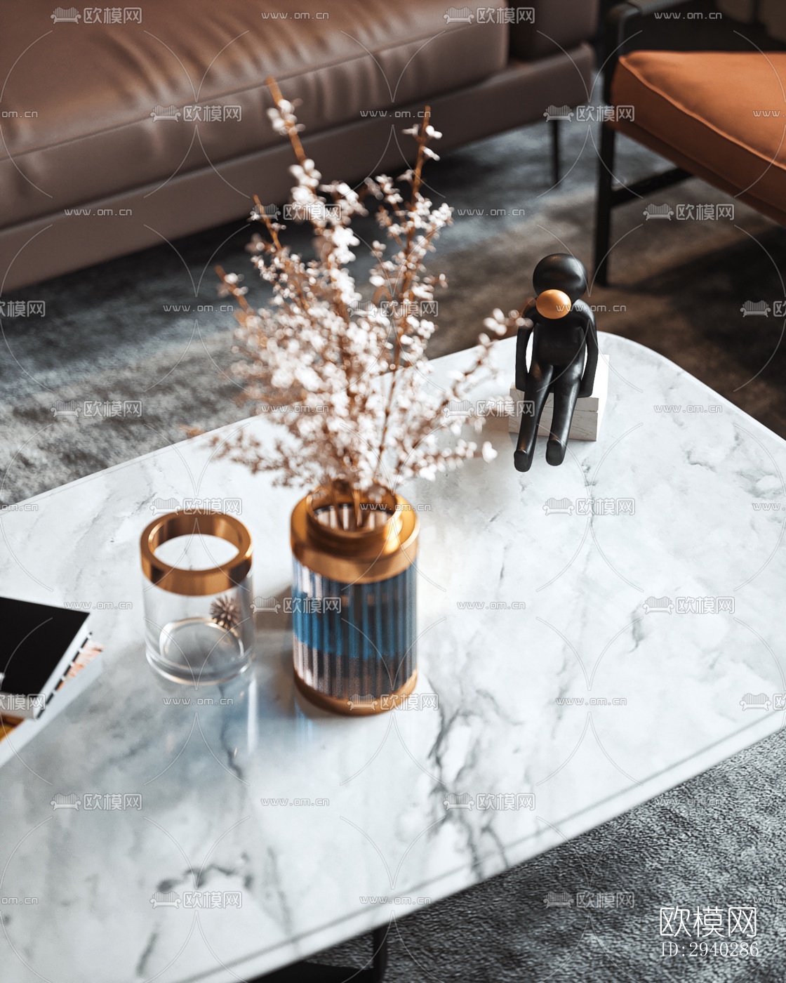 现代平层效果图下载（渲染图11）