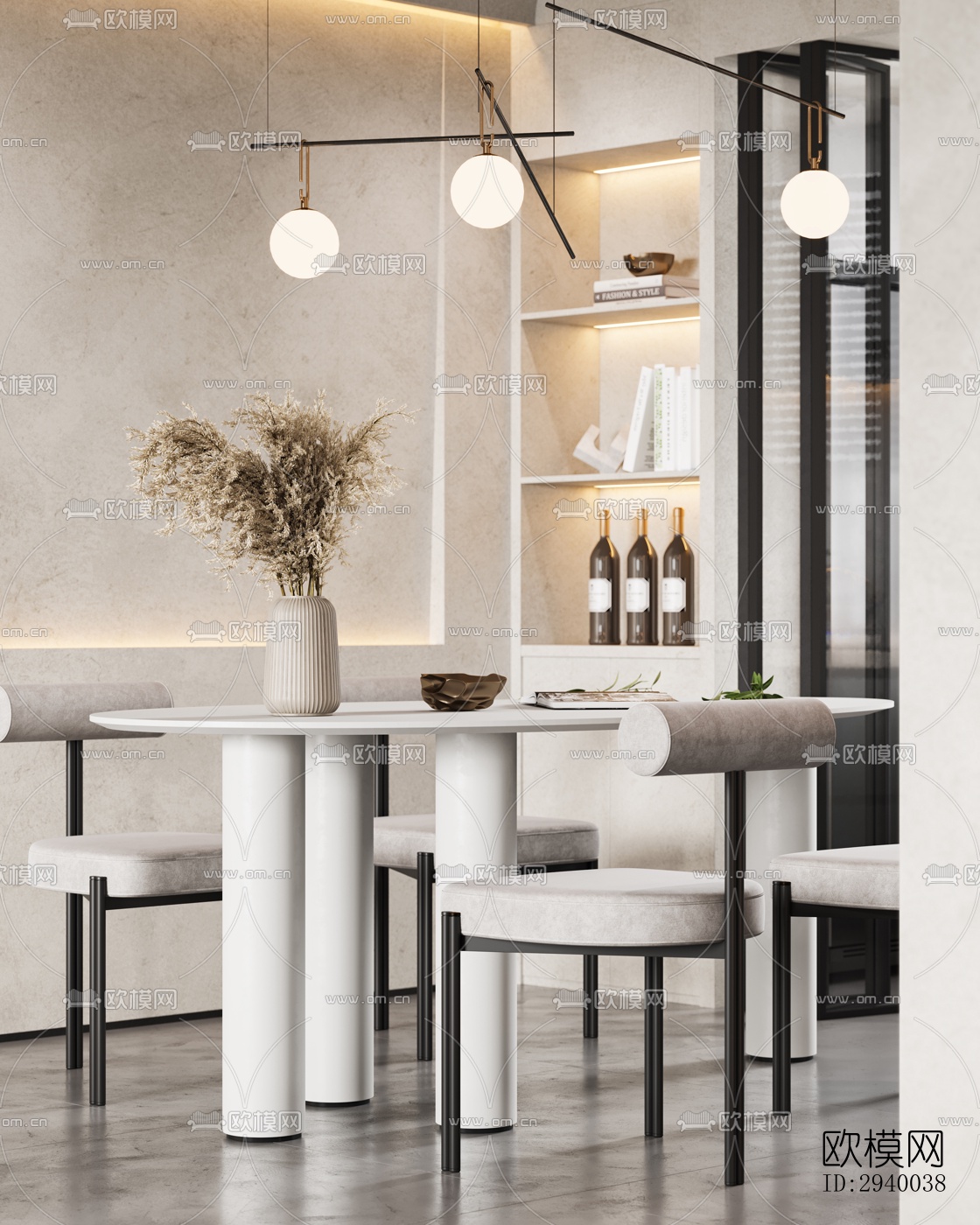 侘寂平层效果图下载（渲染图5）