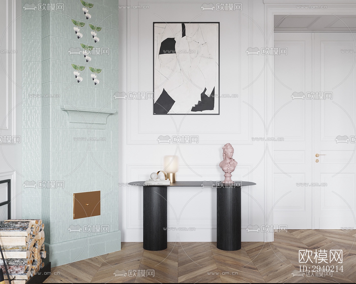欧式平层效果图下载（渲染图16）