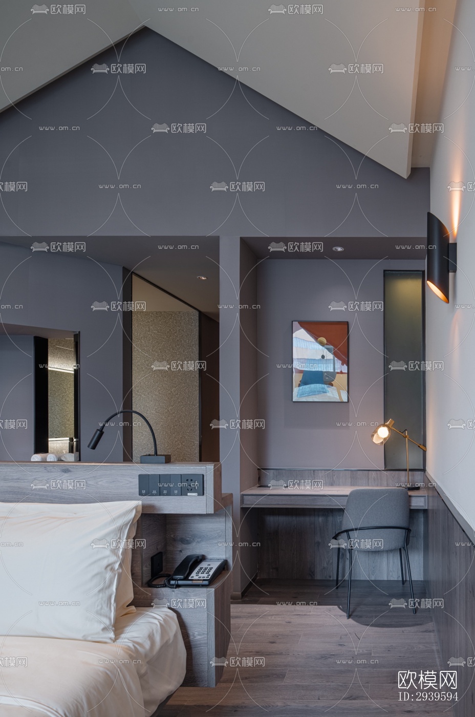 现代酒店民宿效果图下载（渲染图12）