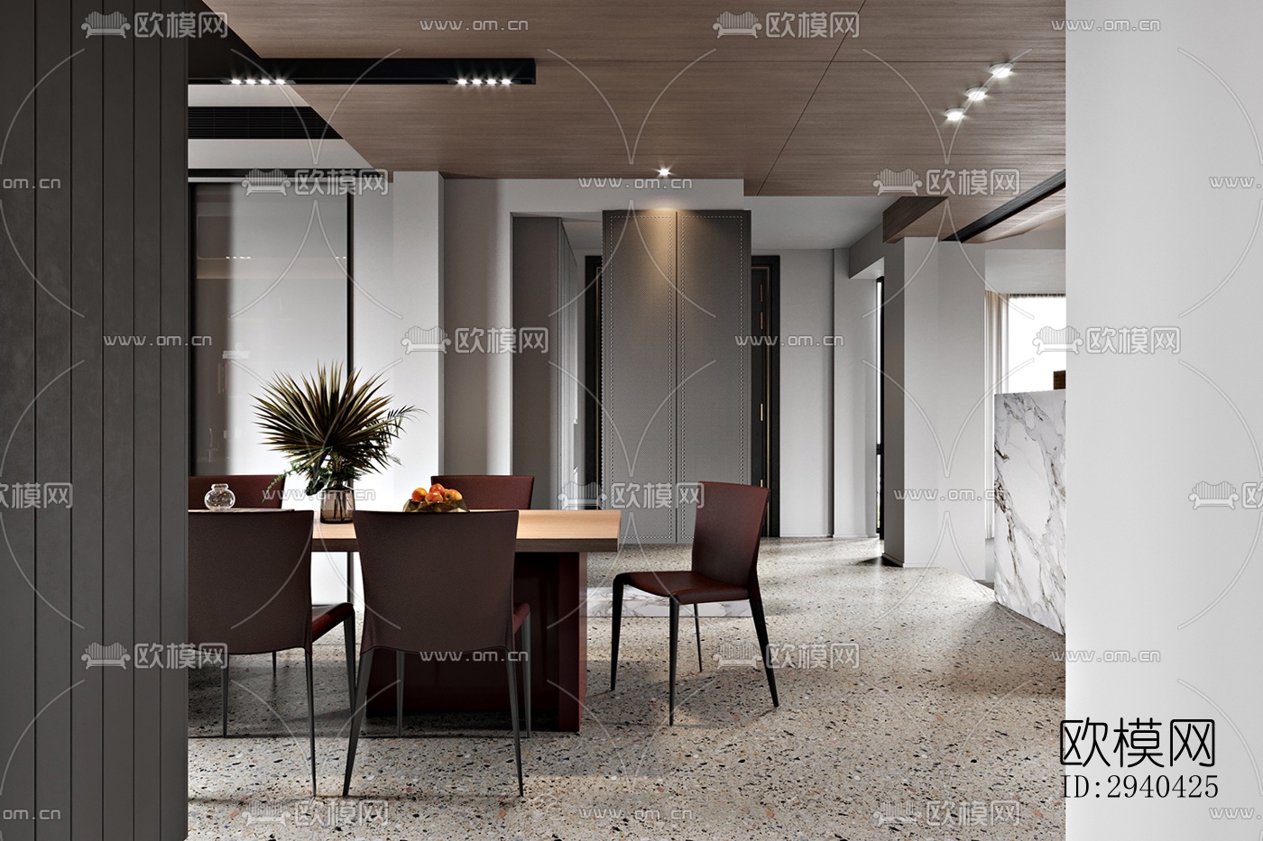 现代平层效果图下载（渲染图7）