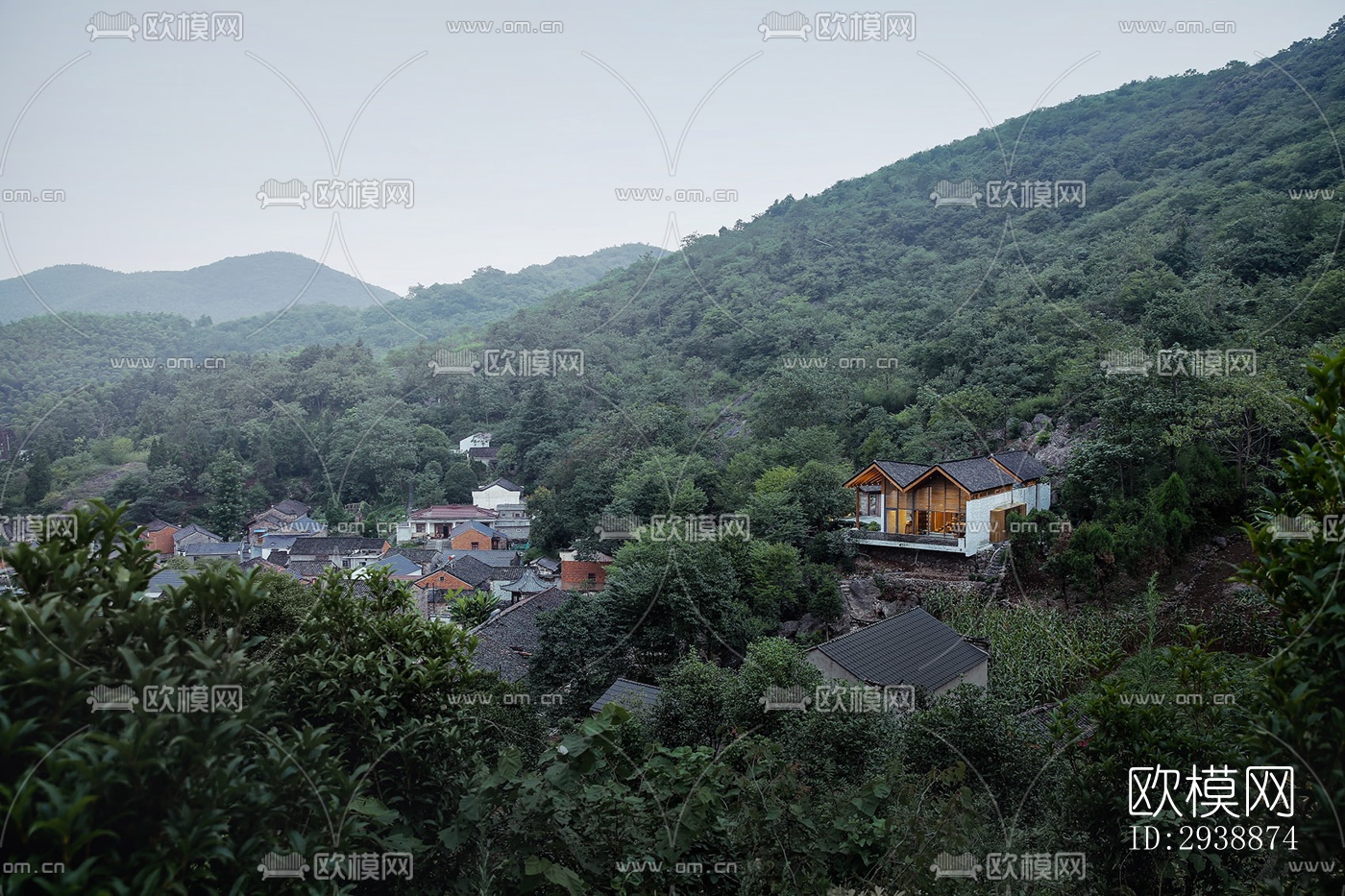 中式酒店民宿效果图下载（渲染图2）