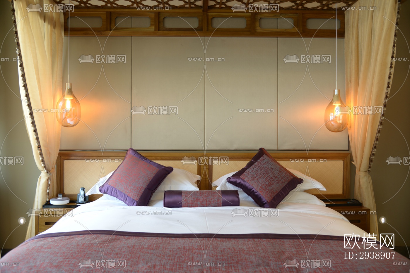 中式酒店民宿效果图下载（渲染图2）