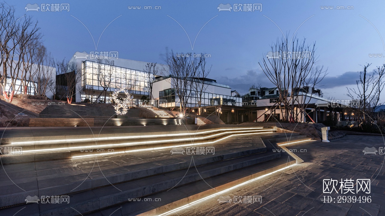 现代酒店民宿效果图下载（渲染图4）