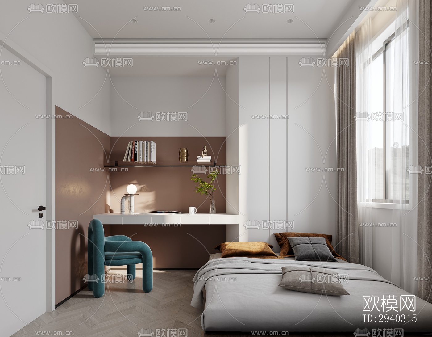 现代平层效果图下载（渲染图11）