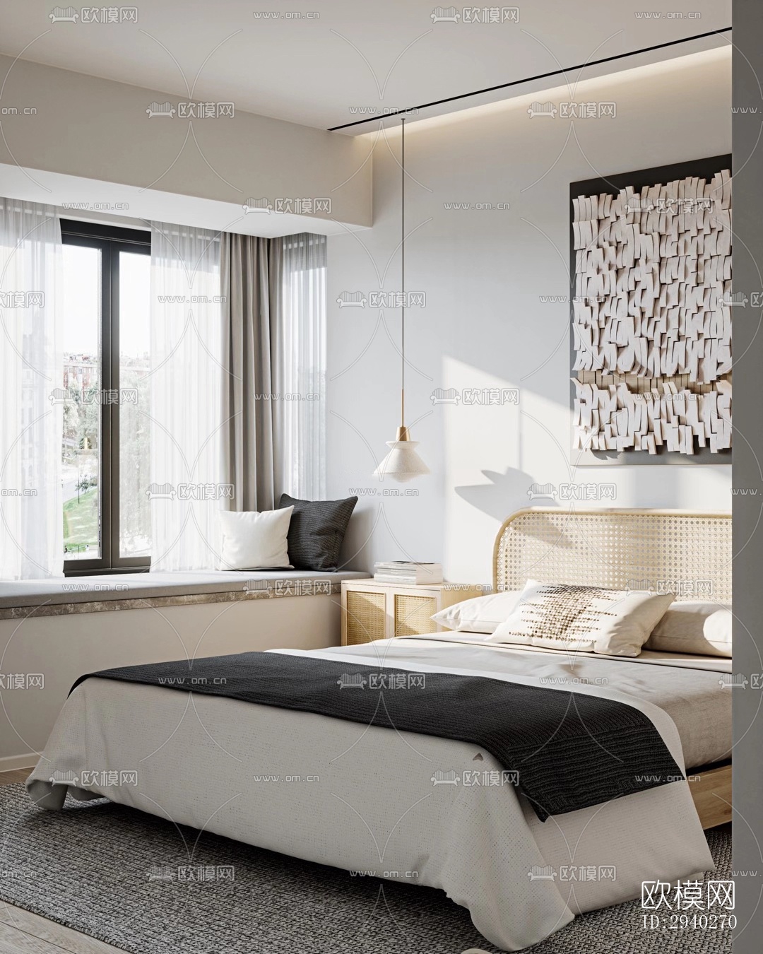 现代平层效果图下载（渲染图3）