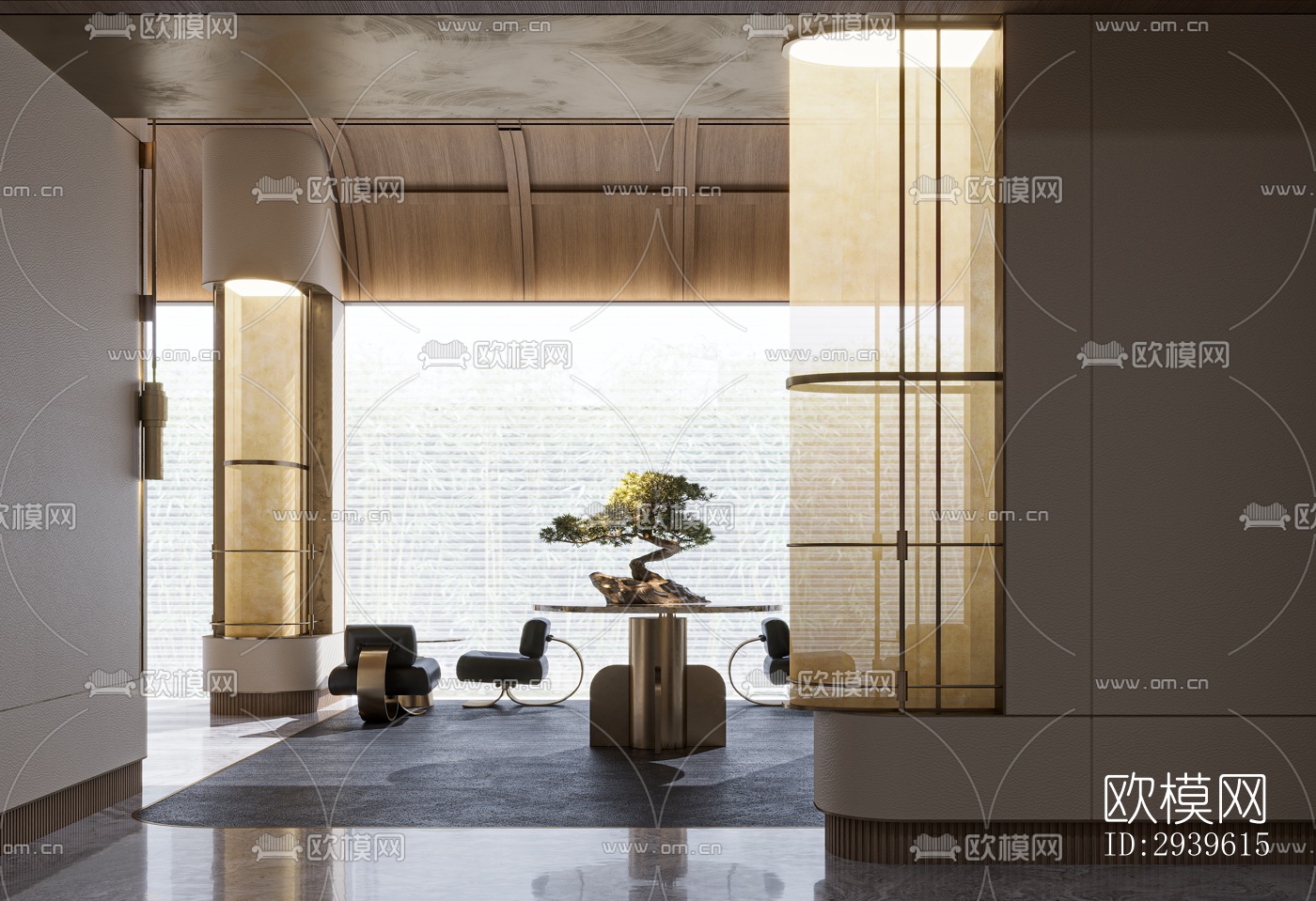 现代酒店民宿效果图下载（渲染图13）