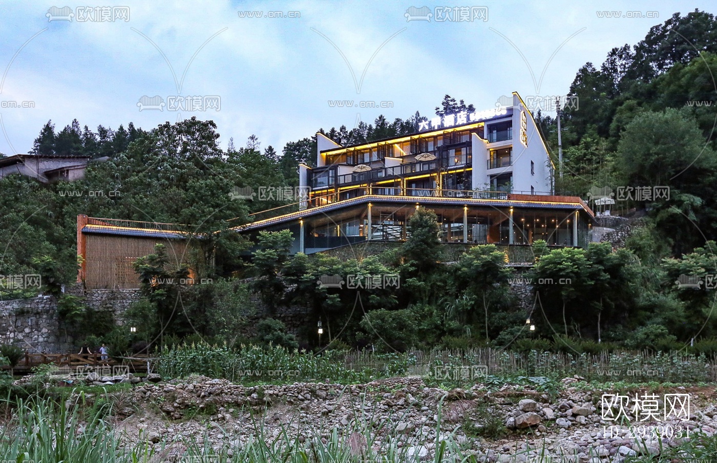 侘寂酒店民宿效果图下载（渲染图3）