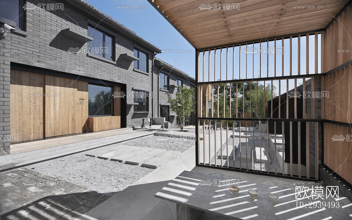 现代酒店民宿效果图下载（渲染图3）