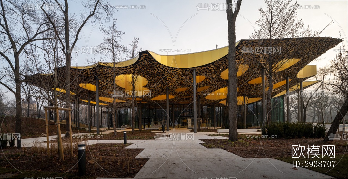 现代展览展厅效果图下载（渲染图7）