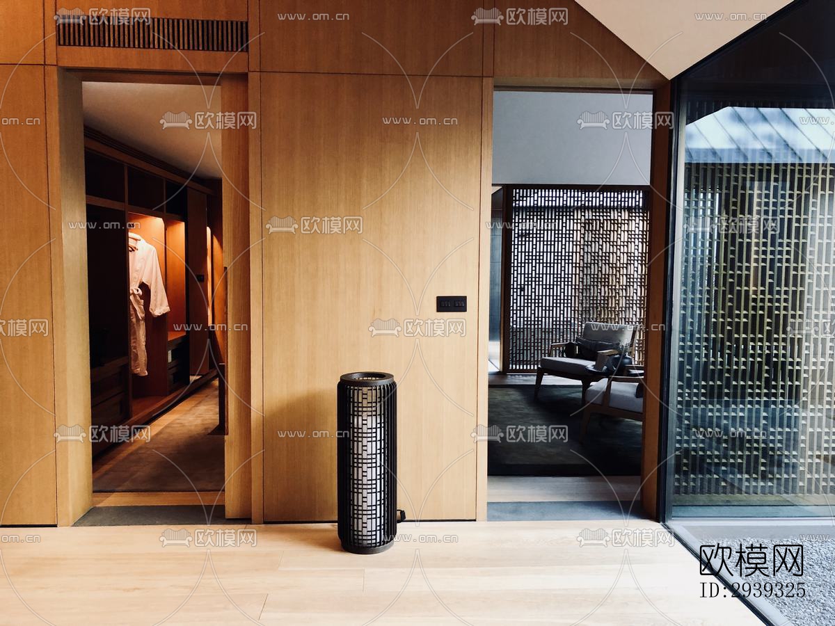 新中式酒店民宿效果图下载（渲染图10）