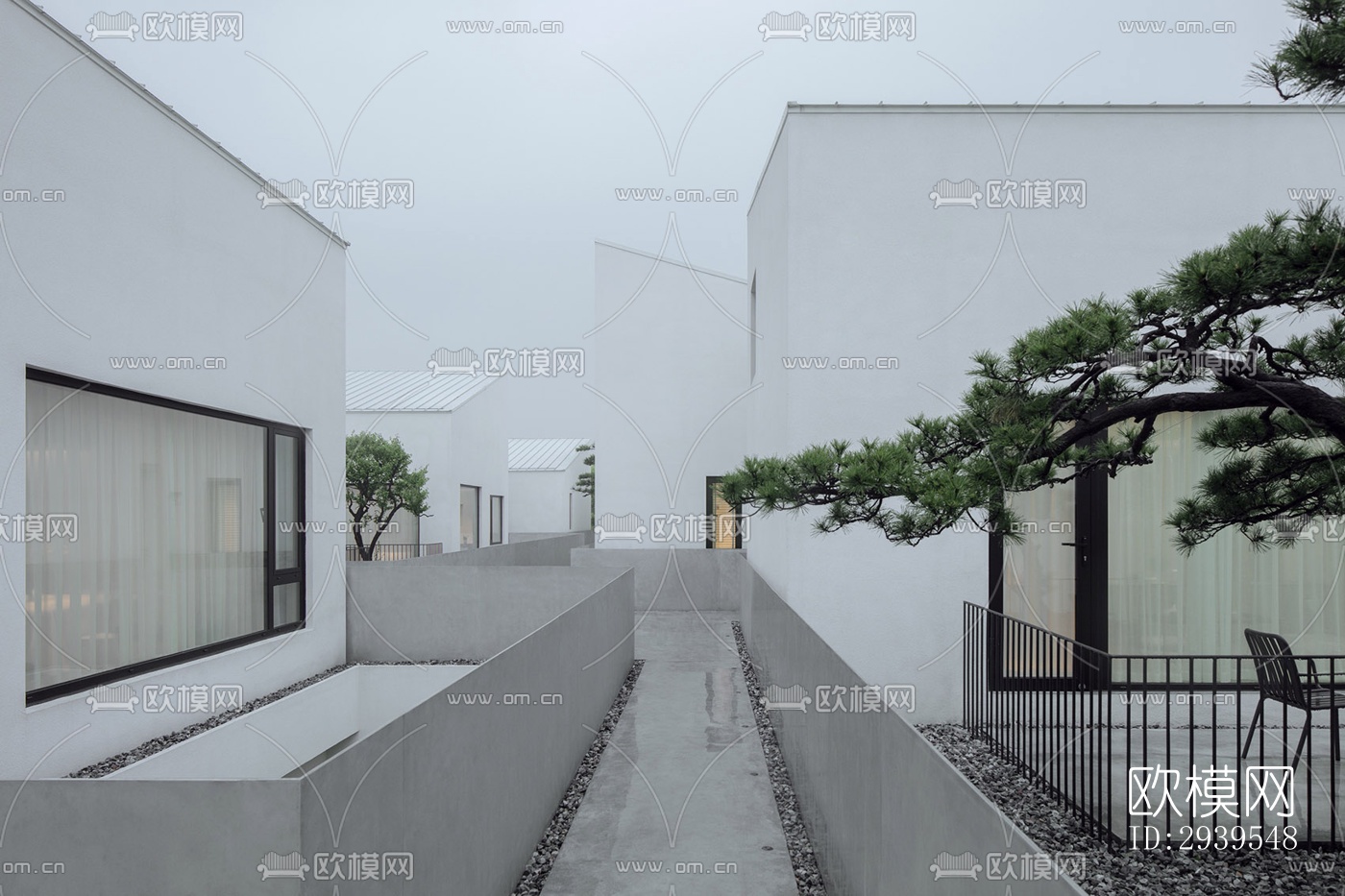 现代酒店民宿效果图下载（渲染图18）