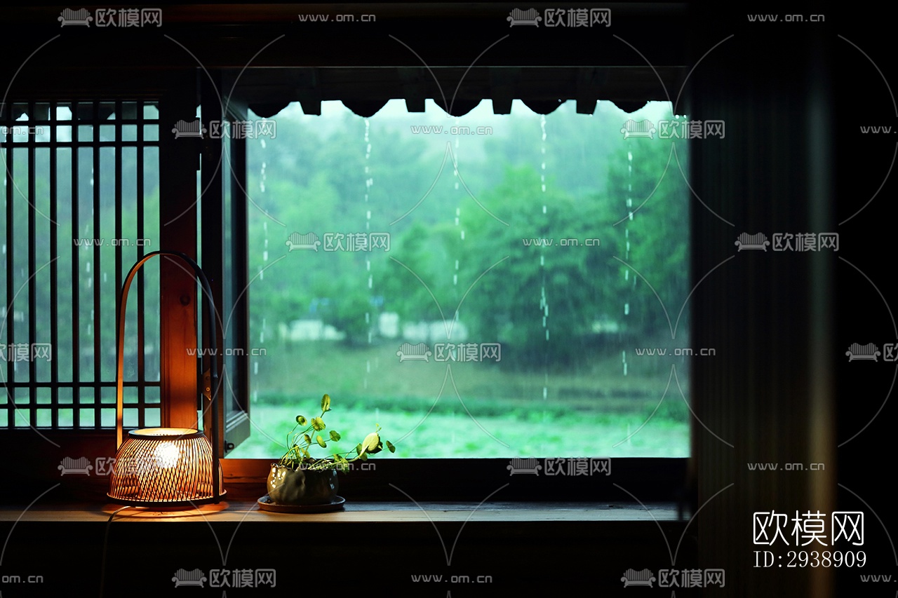 中式酒店民宿效果图下载（渲染图12）