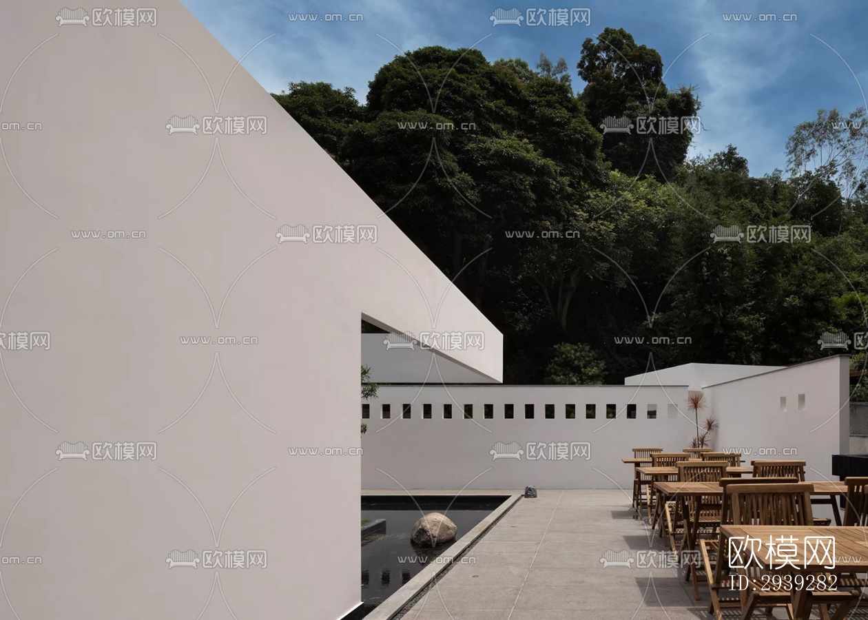 新中式酒店民宿效果图下载（渲染图6）