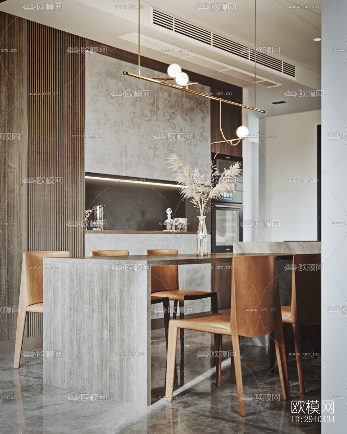 现代平层效果图下载（渲染图4）