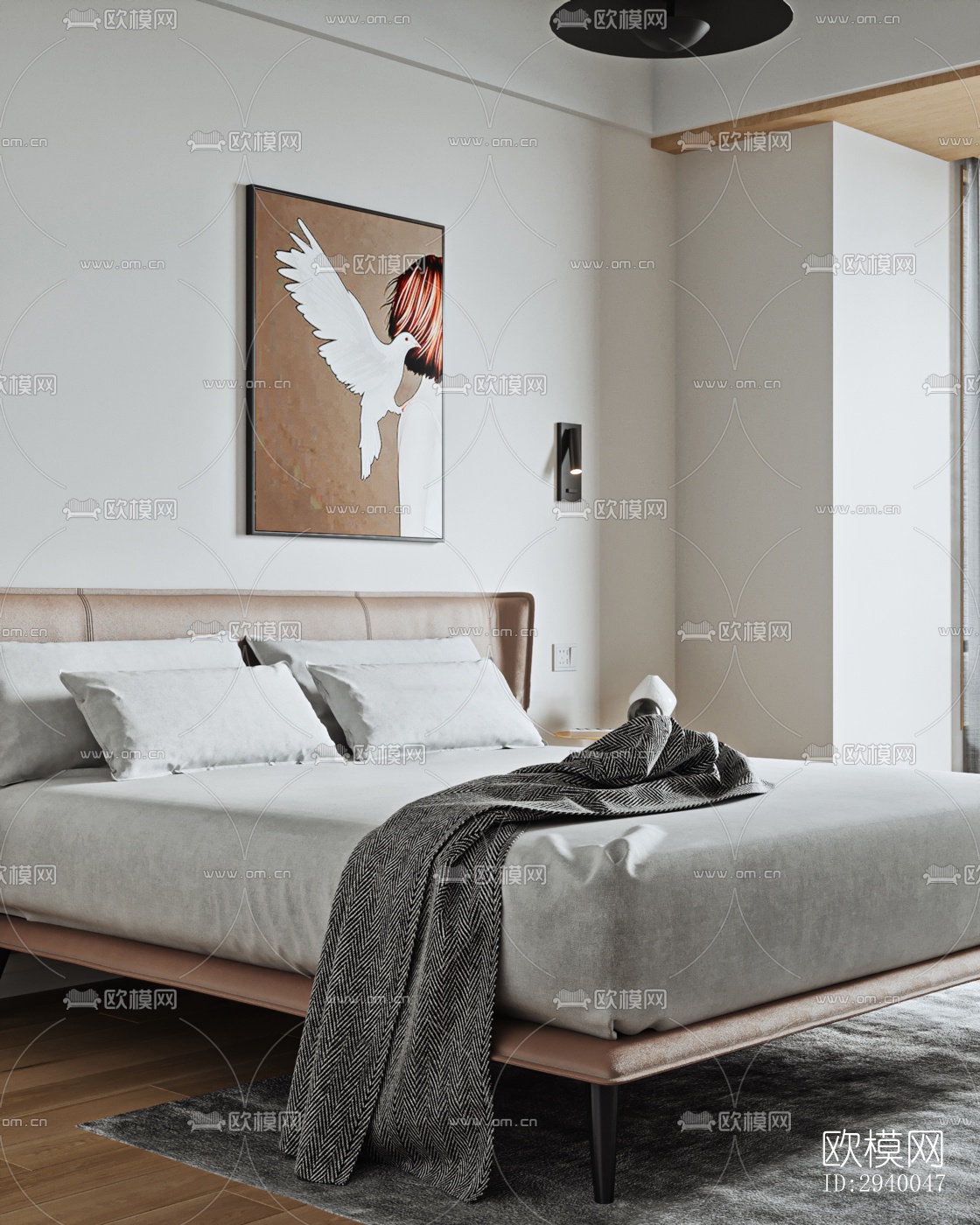 侘寂平层效果图下载（渲染图9）