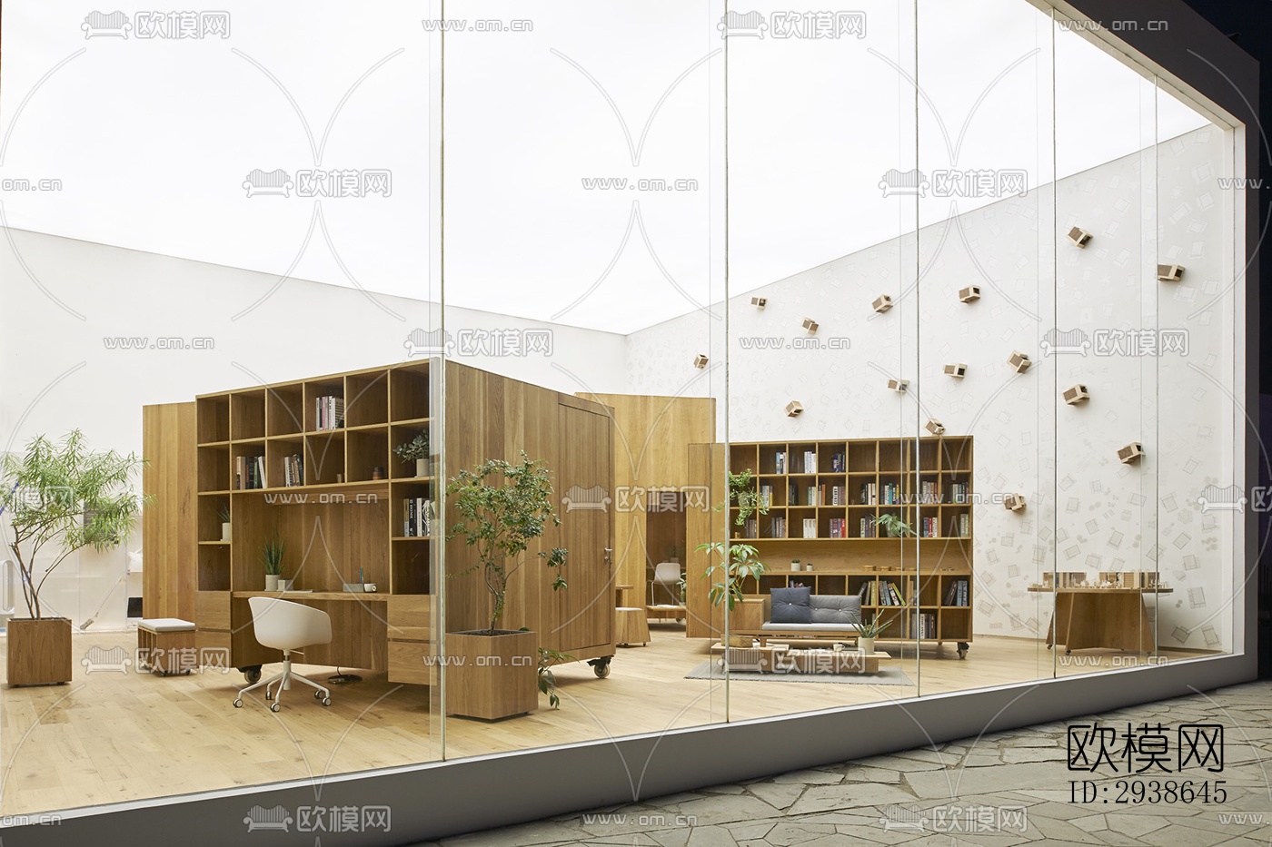 现代展览展厅效果图下载（渲染图11）