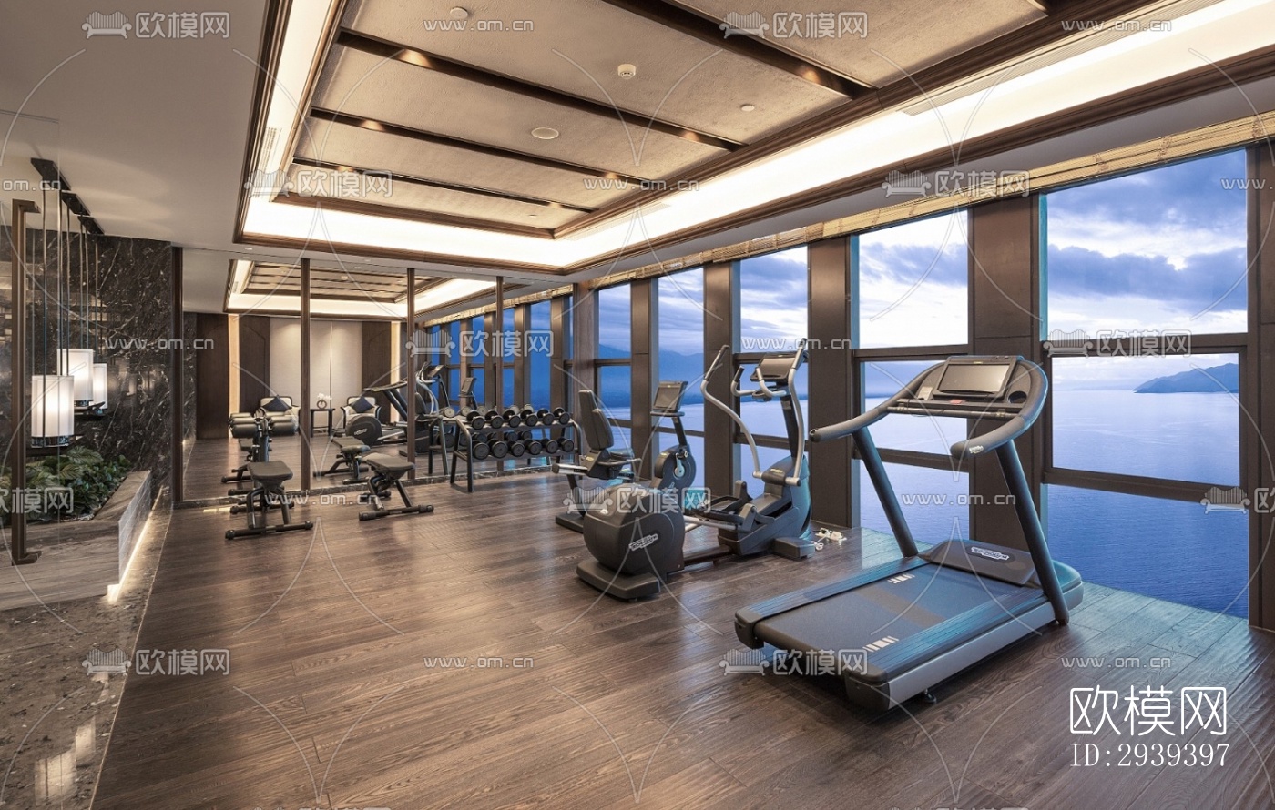 新中式酒店民宿效果图下载（渲染图17）