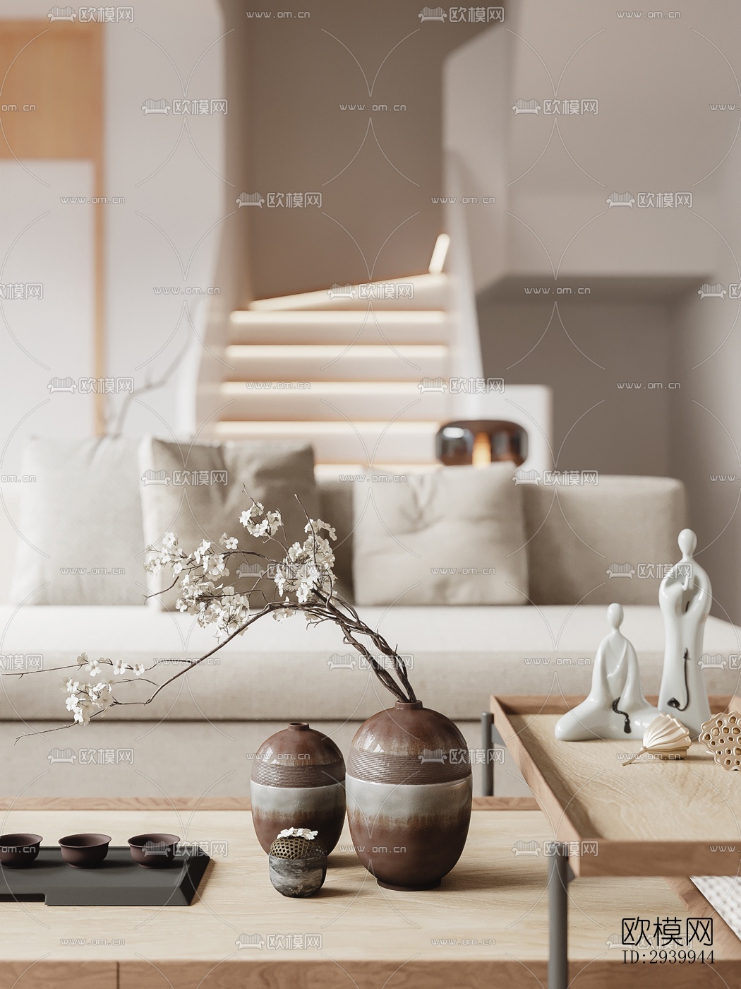 日式复式效果图下载（渲染图4）