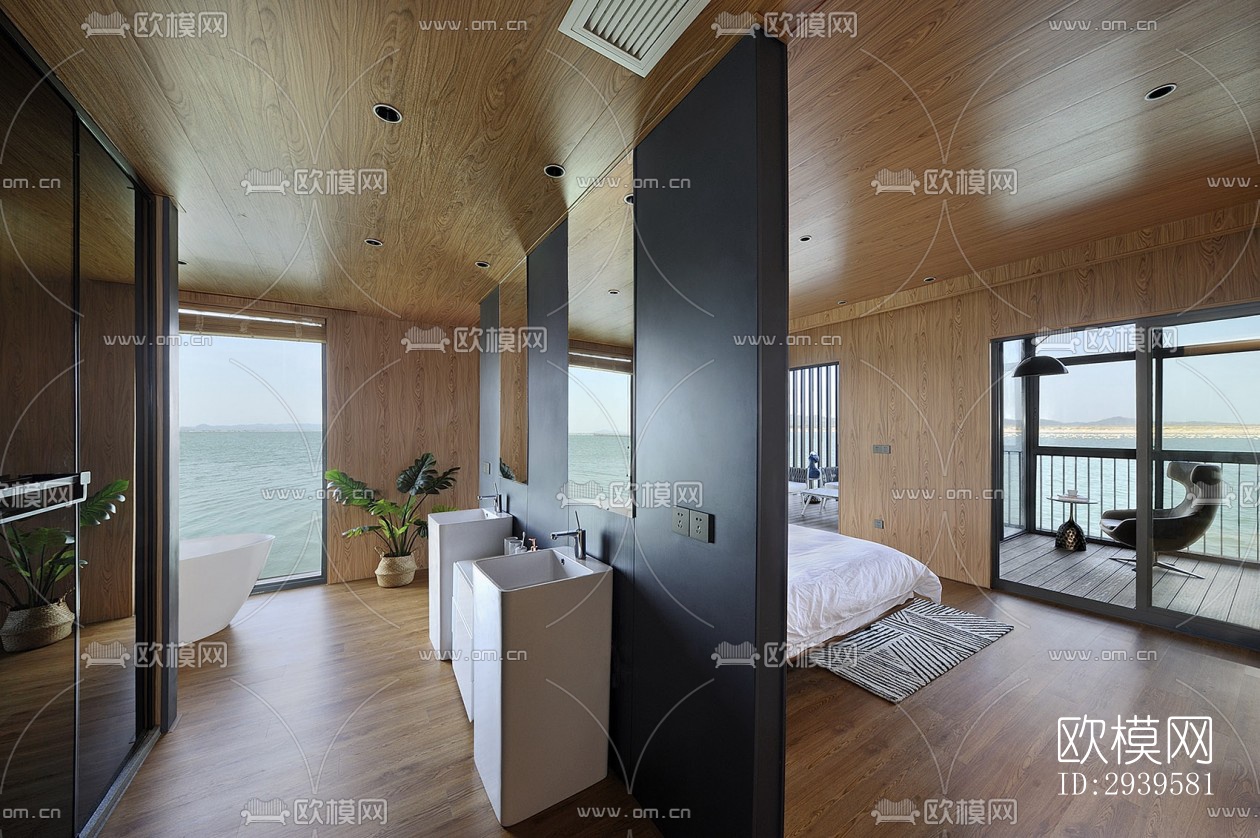 现代酒店民宿效果图下载（渲染图14）