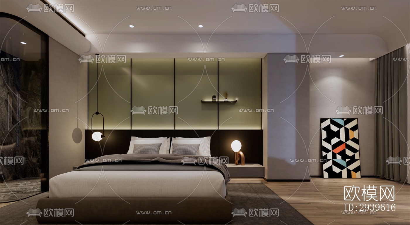 现代酒店民宿效果图下载（渲染图9）