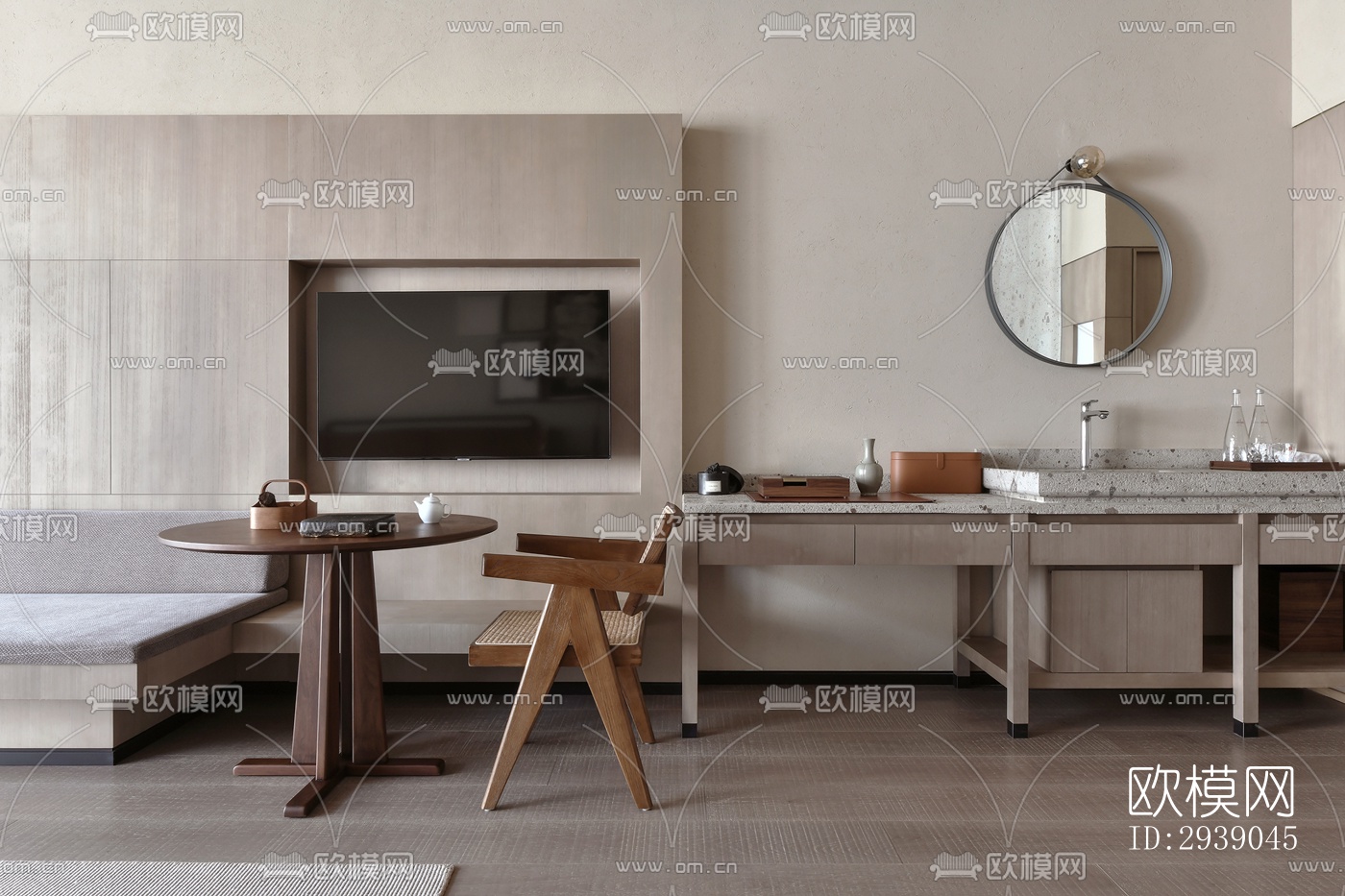 侘寂酒店民宿效果图下载（渲染图8）