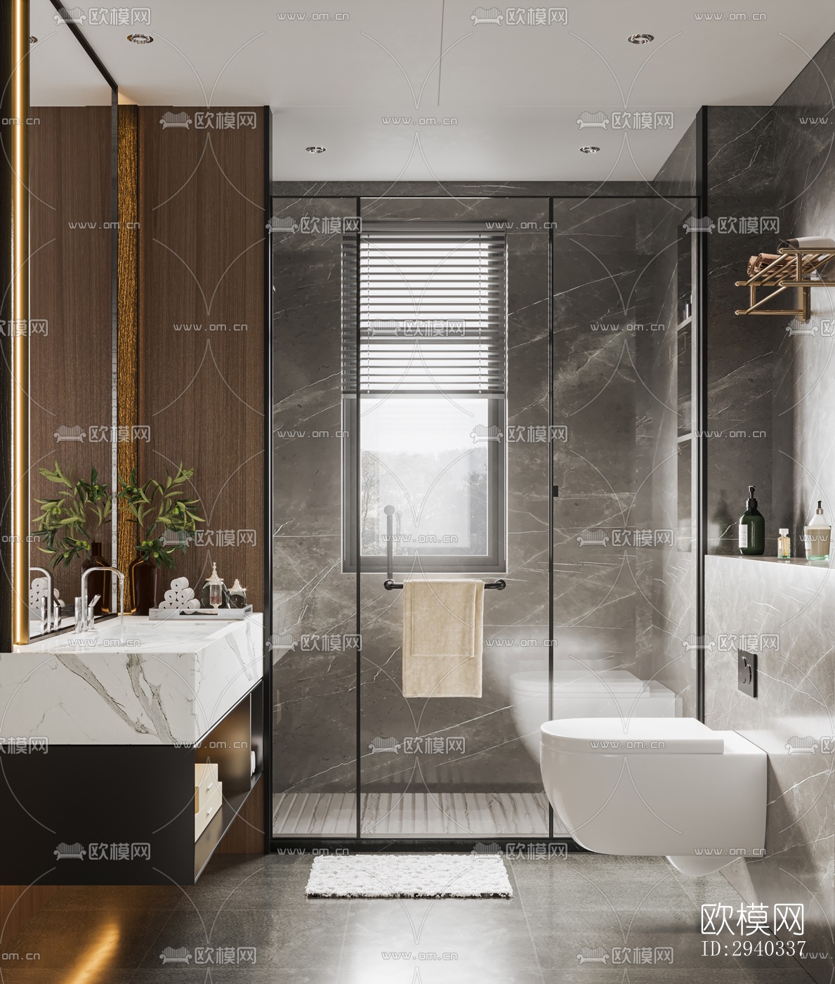 现代平层效果图下载（渲染图15）