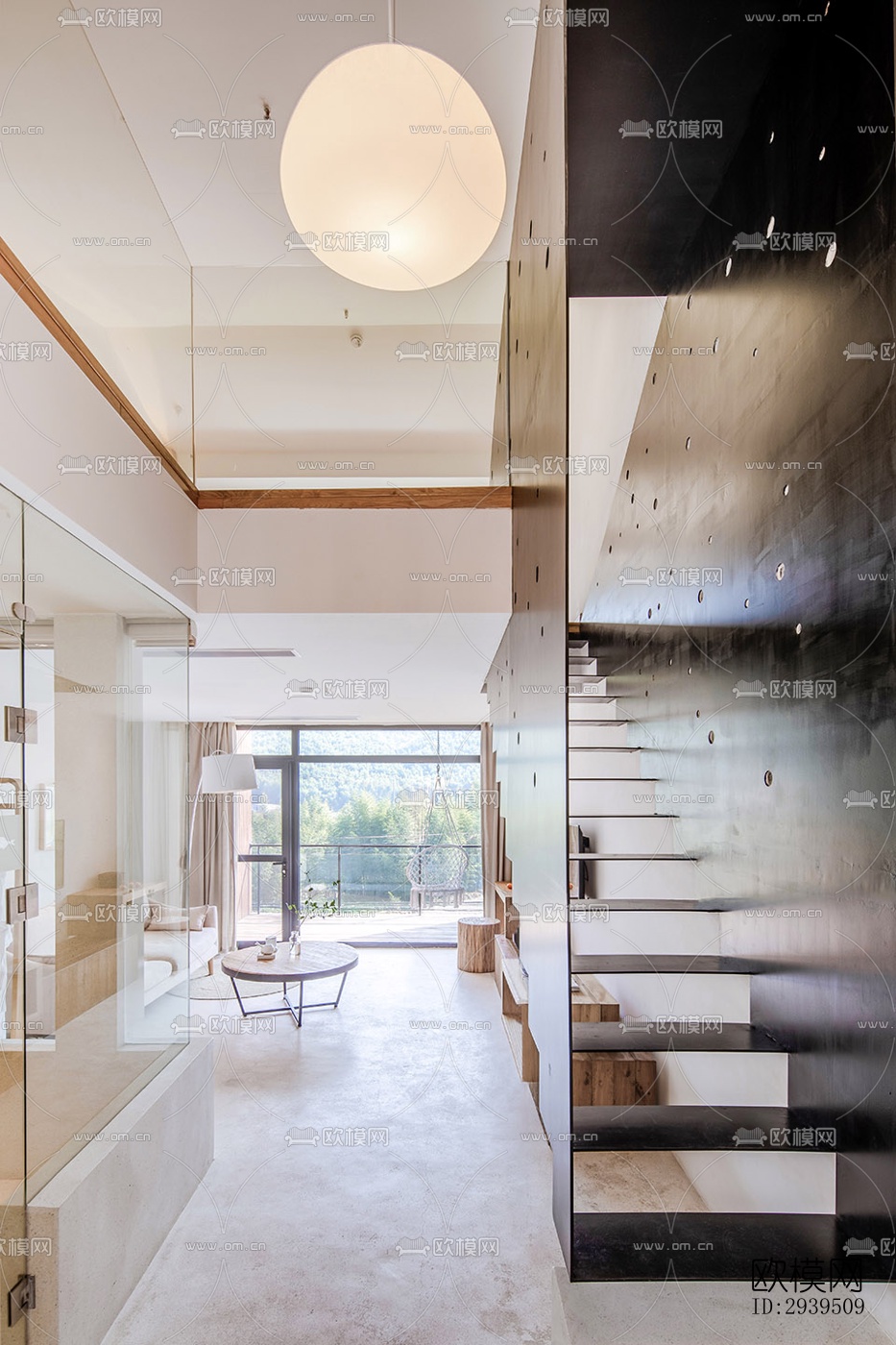 现代酒店民宿效果图下载（渲染图10）