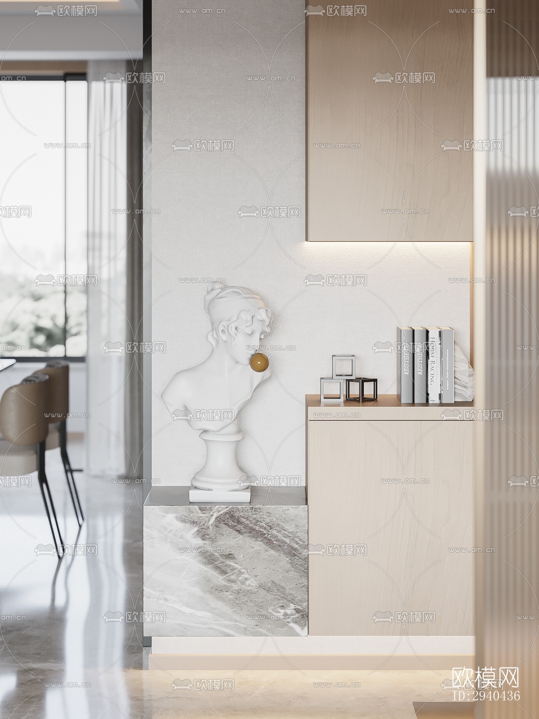 现代平层效果图下载（渲染图6）