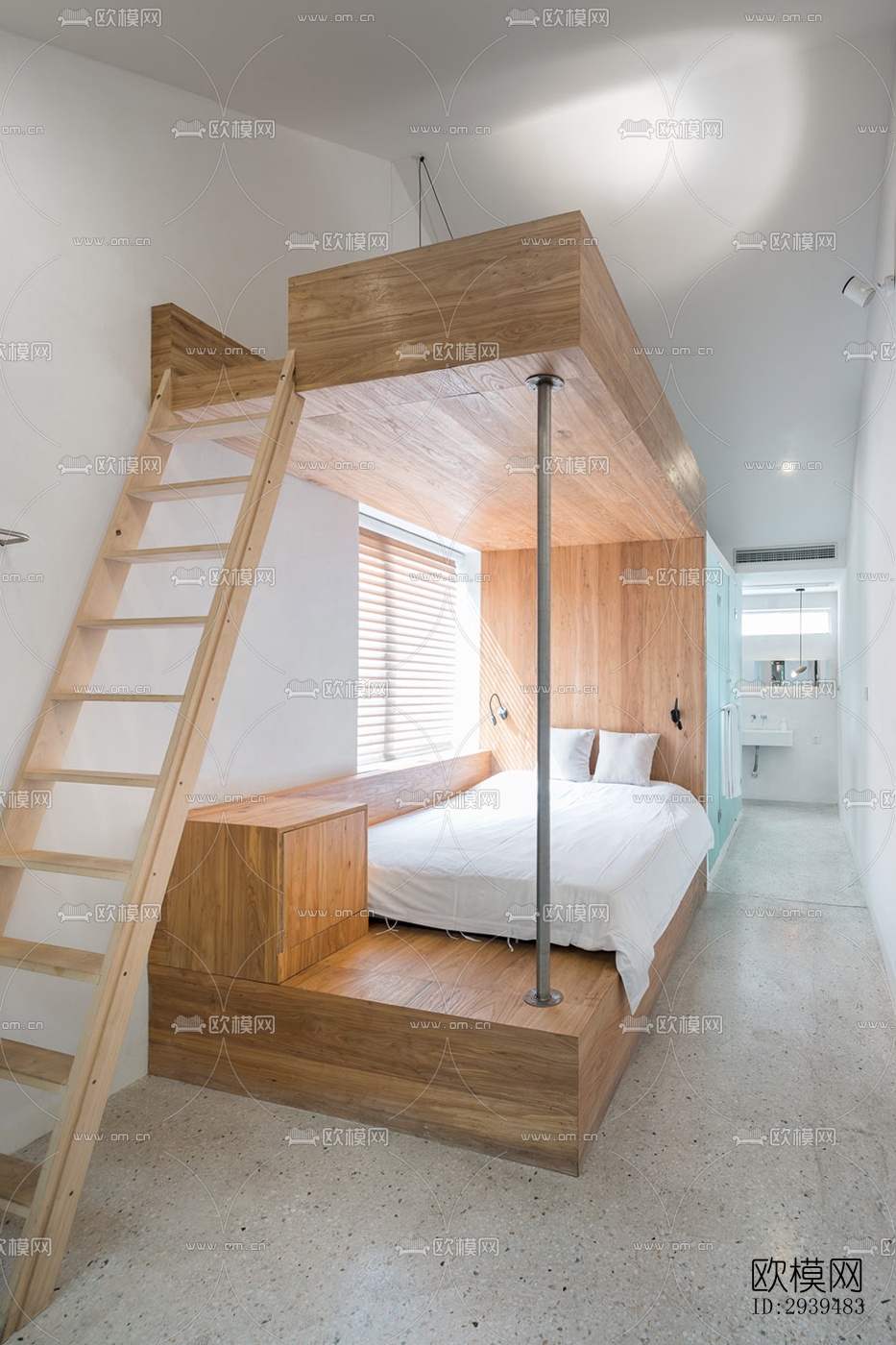 现代酒店民宿效果图下载（渲染图5）