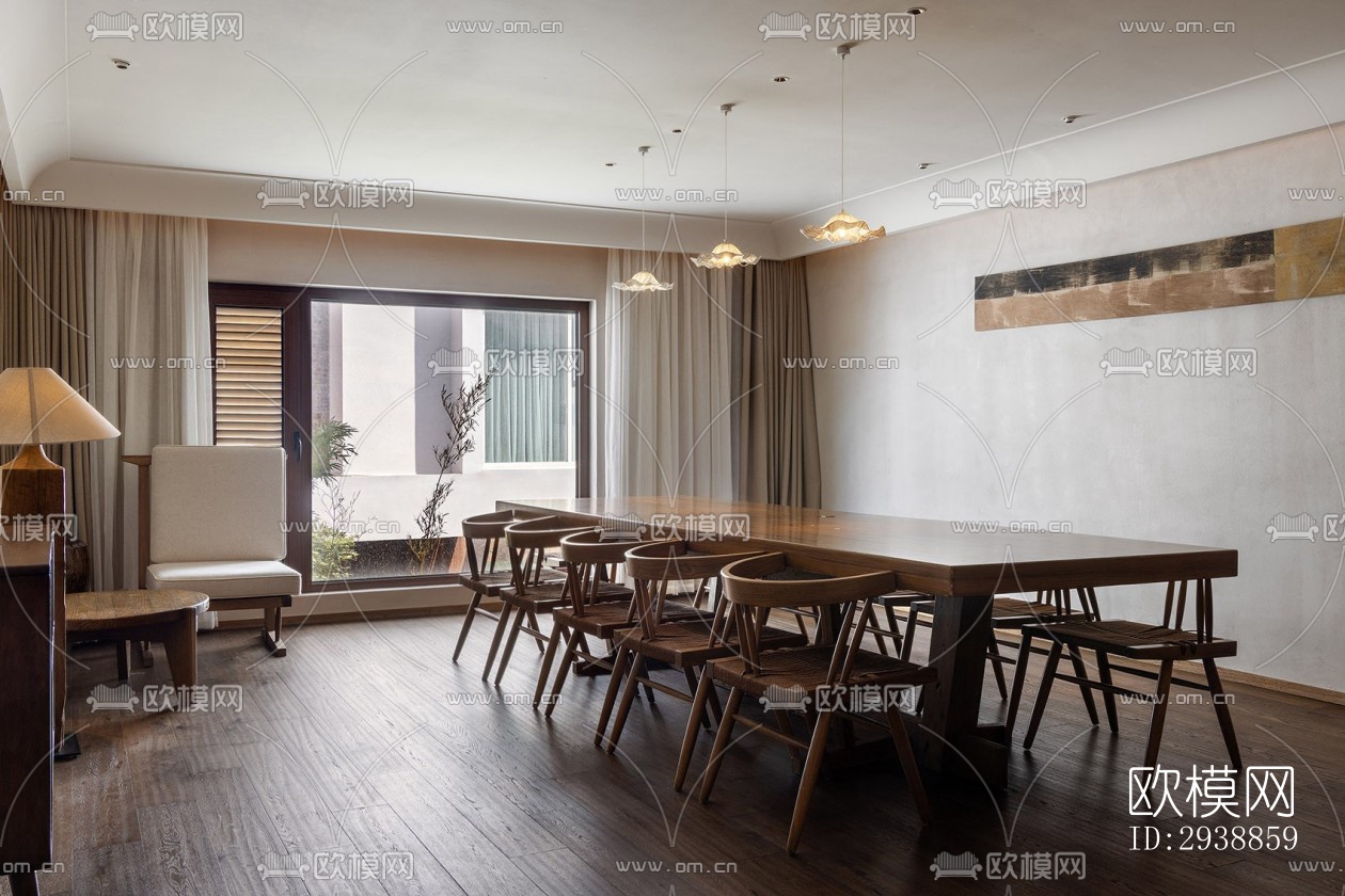 中式酒店民宿效果图下载（渲染图5）