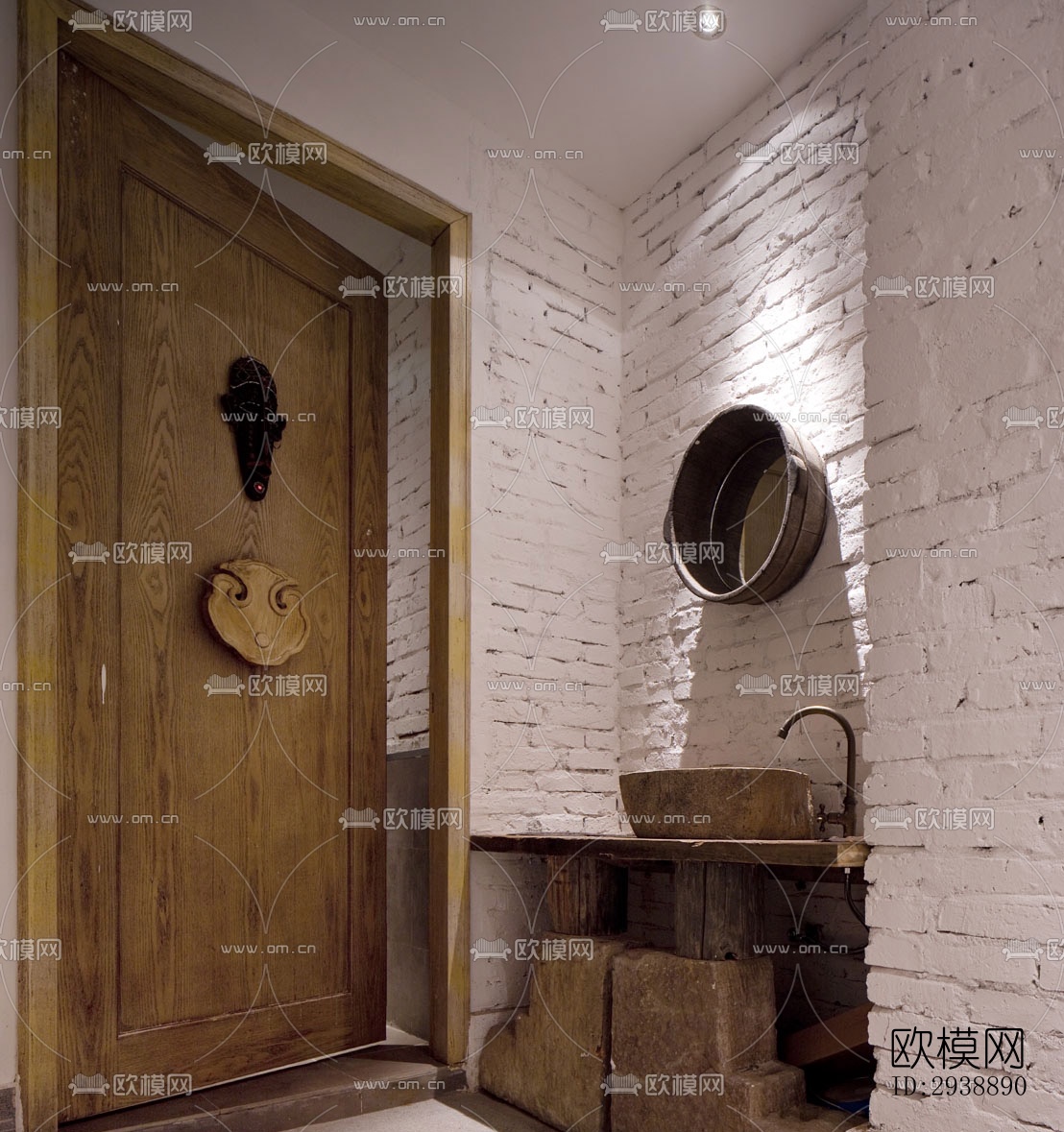 中式酒店民宿效果图下载（渲染图2）