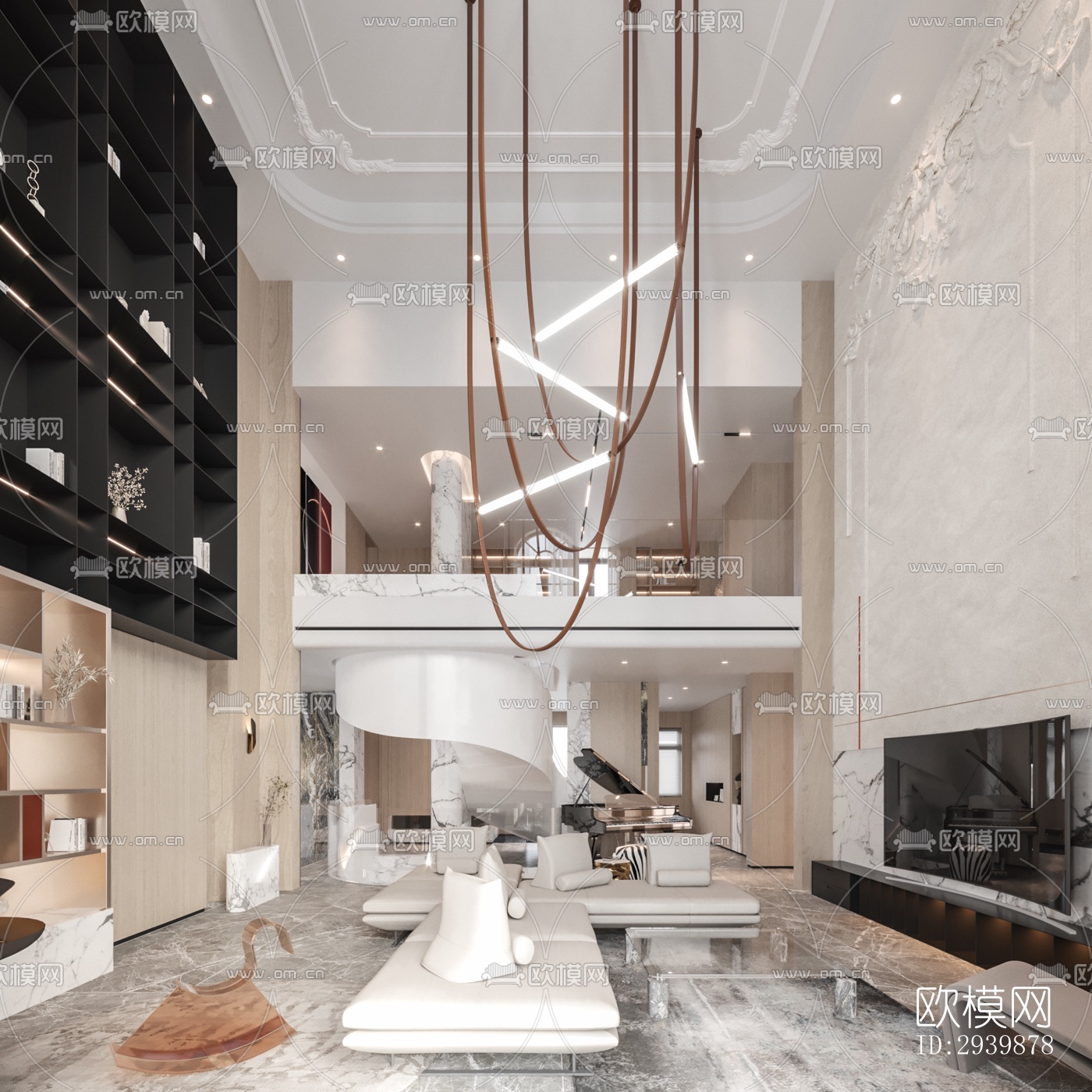 现代别墅效果图下载（渲染图1）