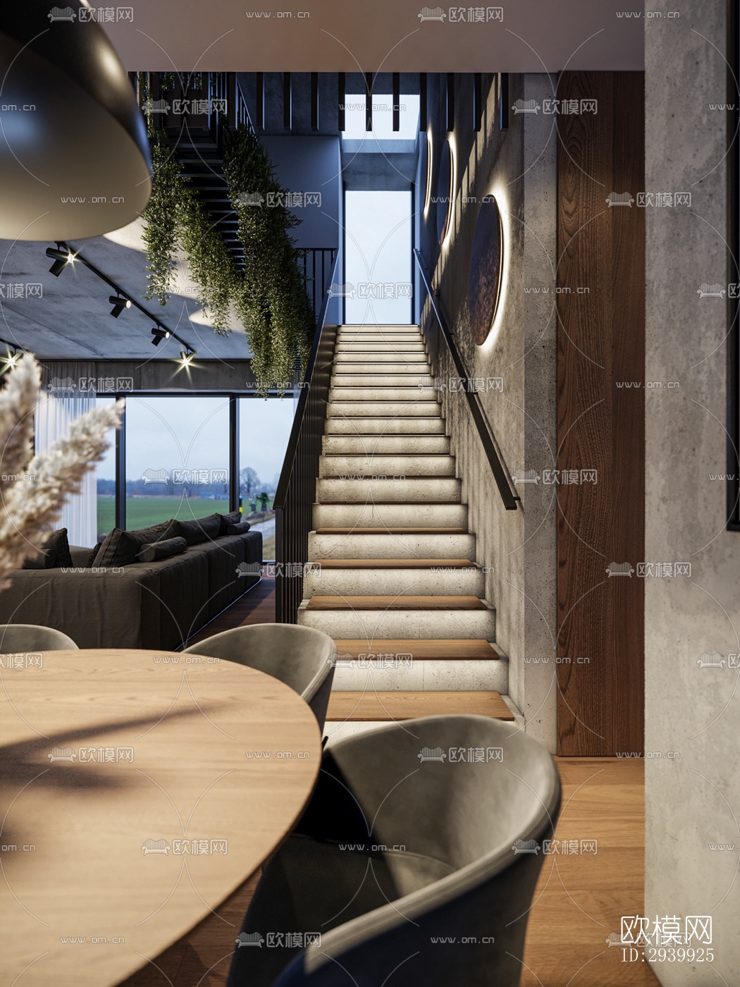 工业风复式效果图下载（渲染图2）