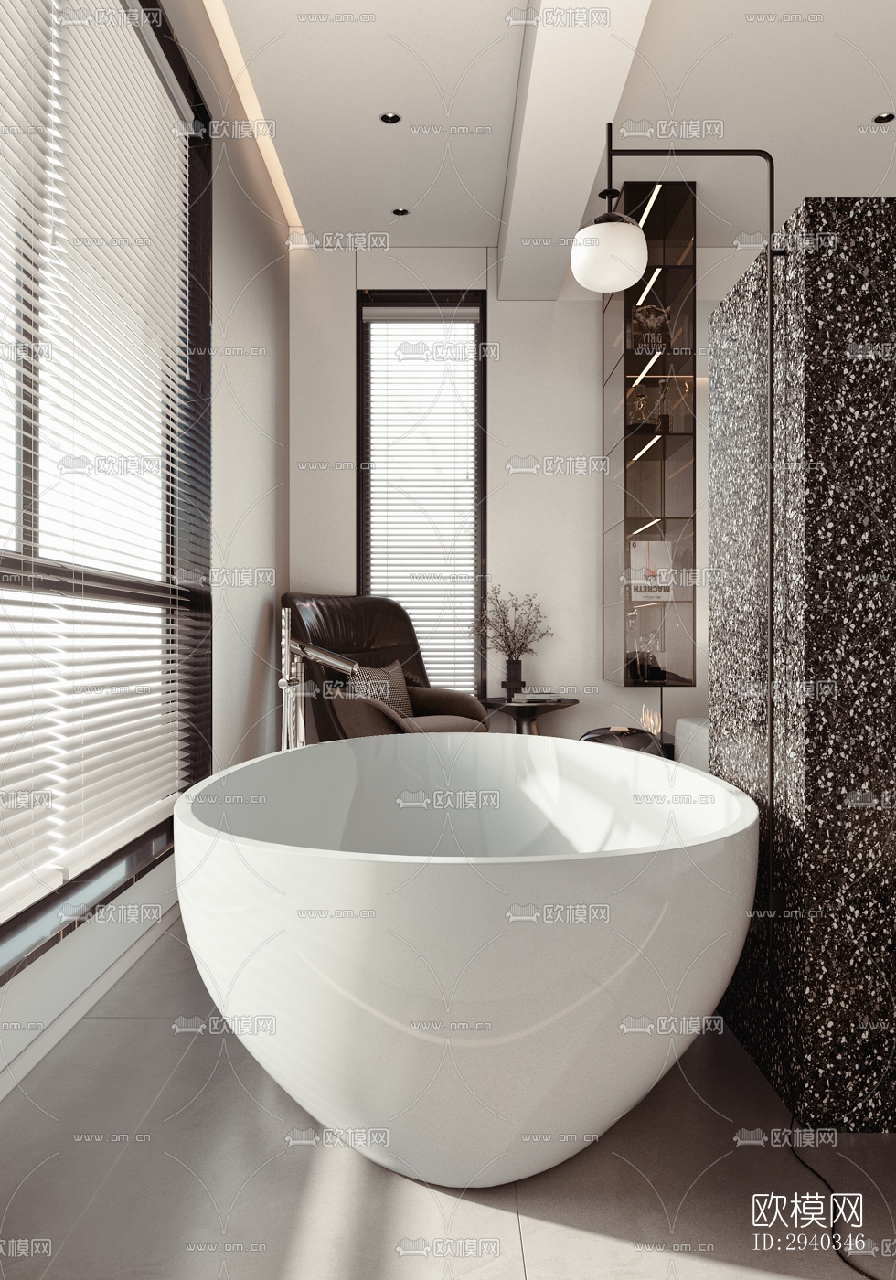 现代平层效果图下载（渲染图5）