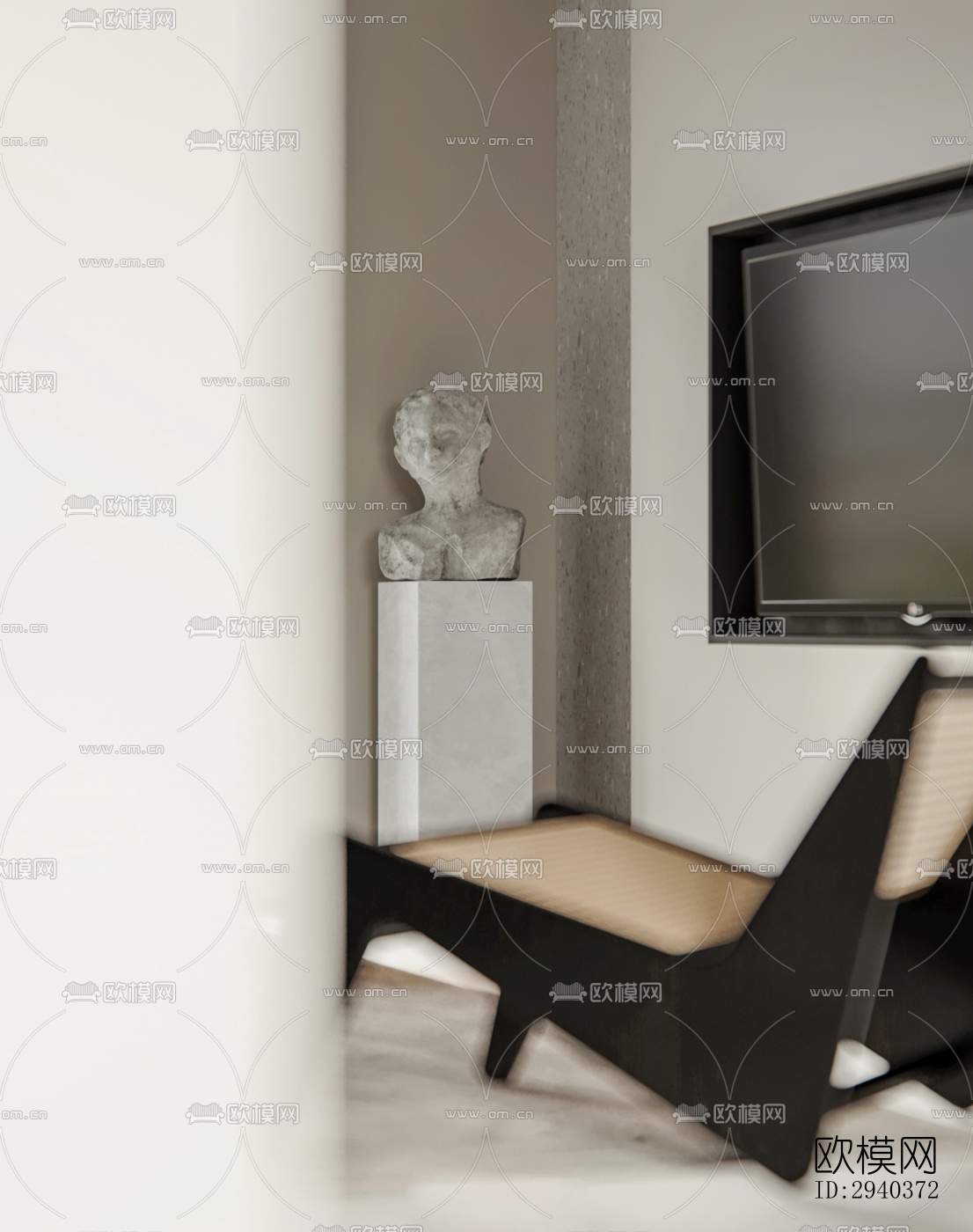 现代平层效果图下载（渲染图4）