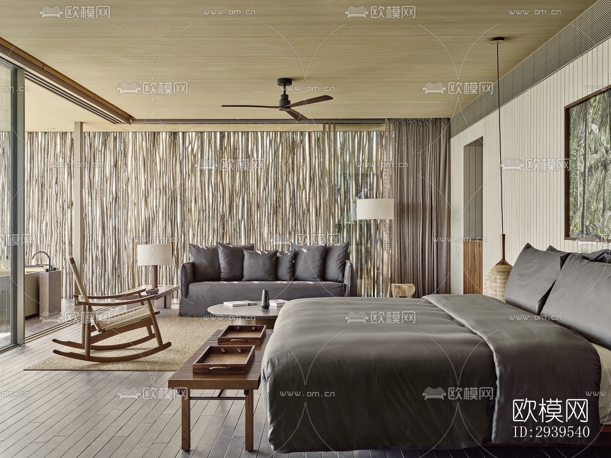 现代酒店民宿效果图下载（渲染图10）