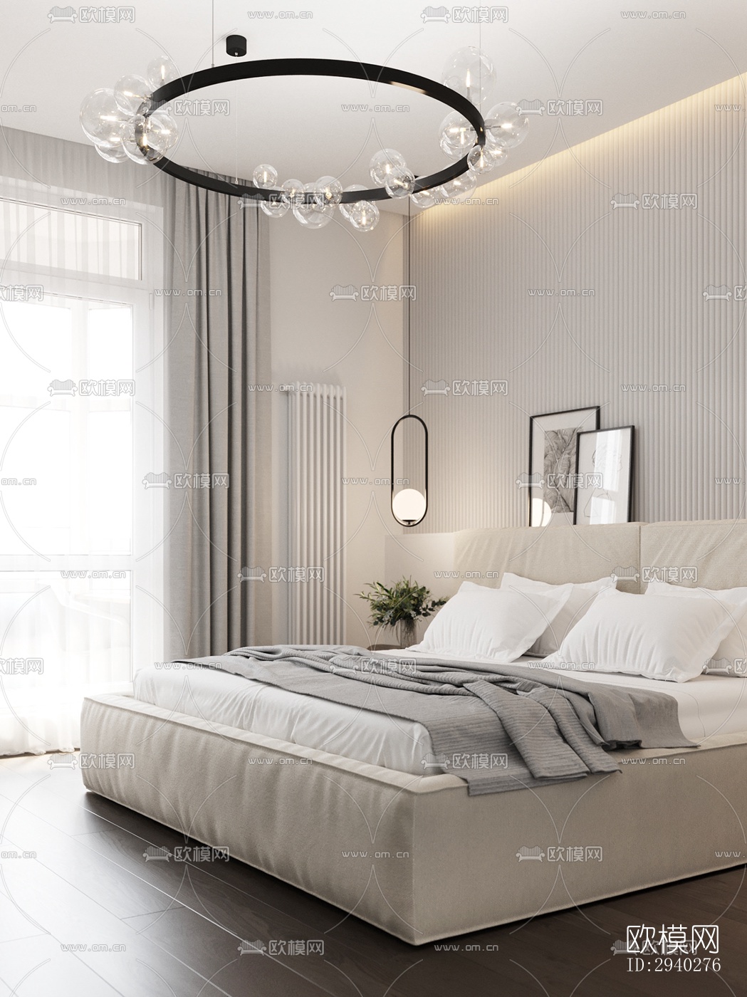 现代平层效果图下载（渲染图20）