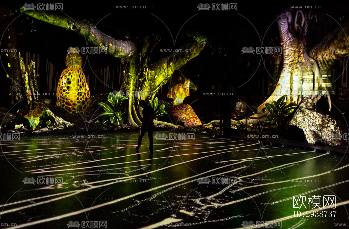 现代展览展厅效果图下载（渲染图6）