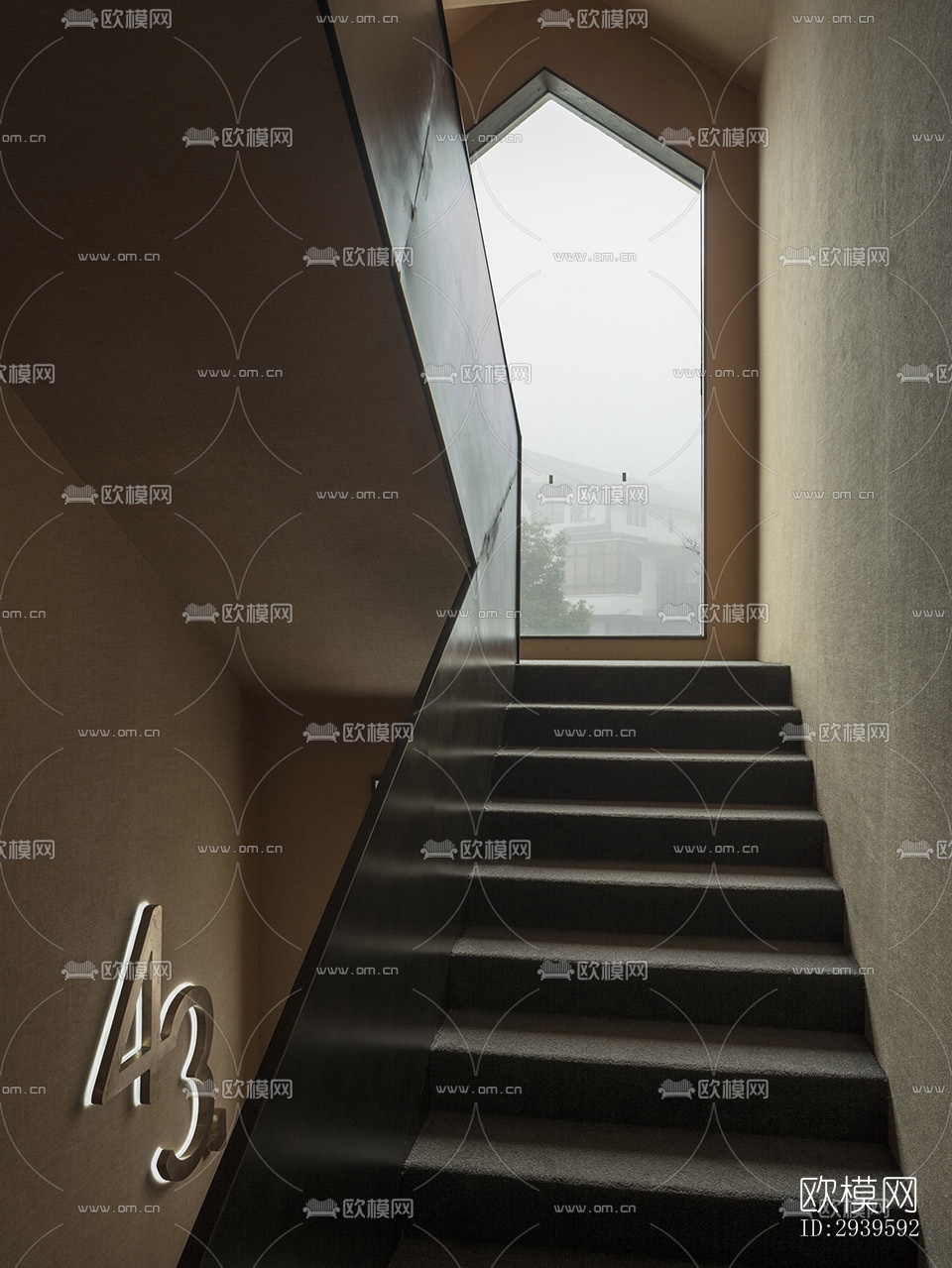 现代酒店民宿效果图下载（渲染图4）