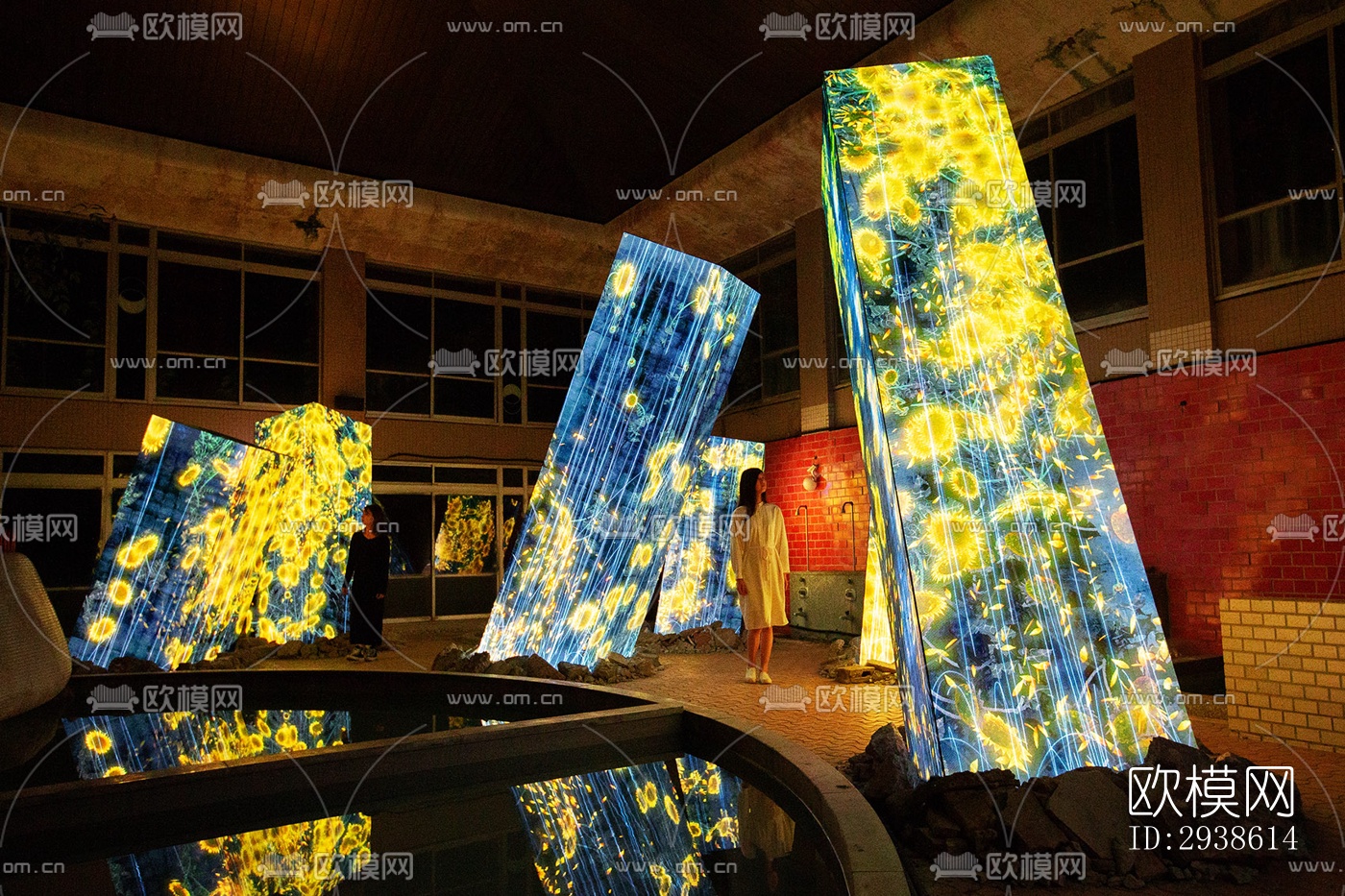 日式展览展厅效果图下载（渲染图16）