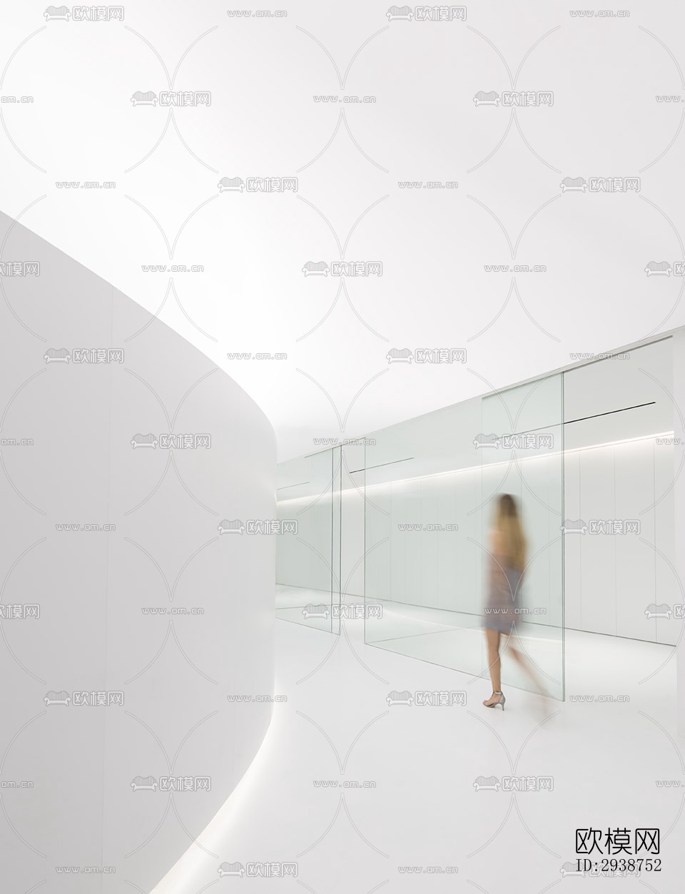 现代展览展厅效果图下载（渲染图3）