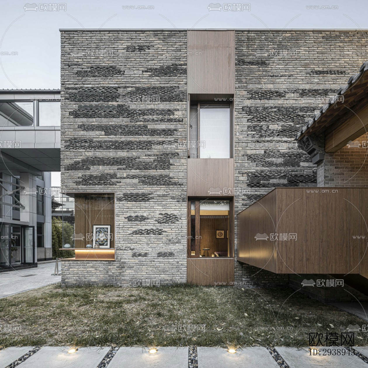 中式酒店民宿效果图下载（渲染图12）