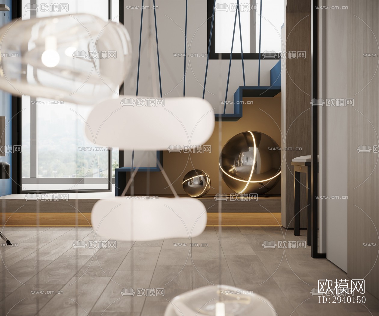 工业风平层效果图下载（渲染图13）