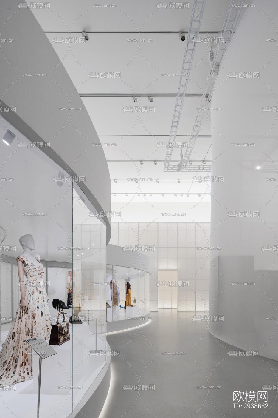 現(xiàn)代展覽展廳效果圖下載（渲染圖2）