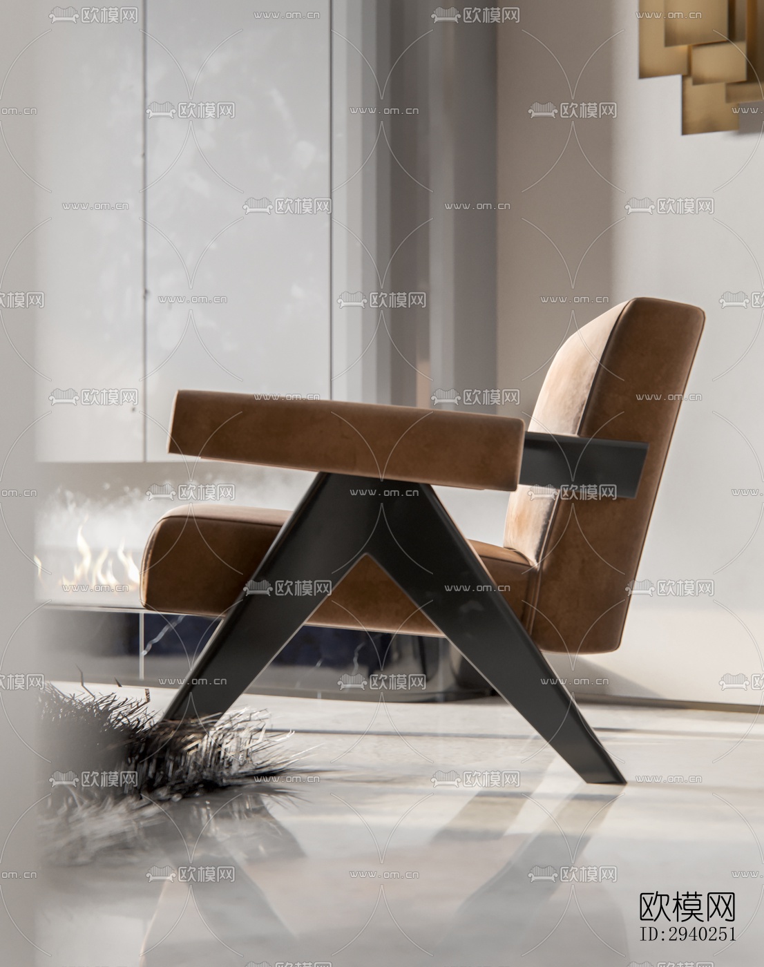 法式平层效果图下载（渲染图13）