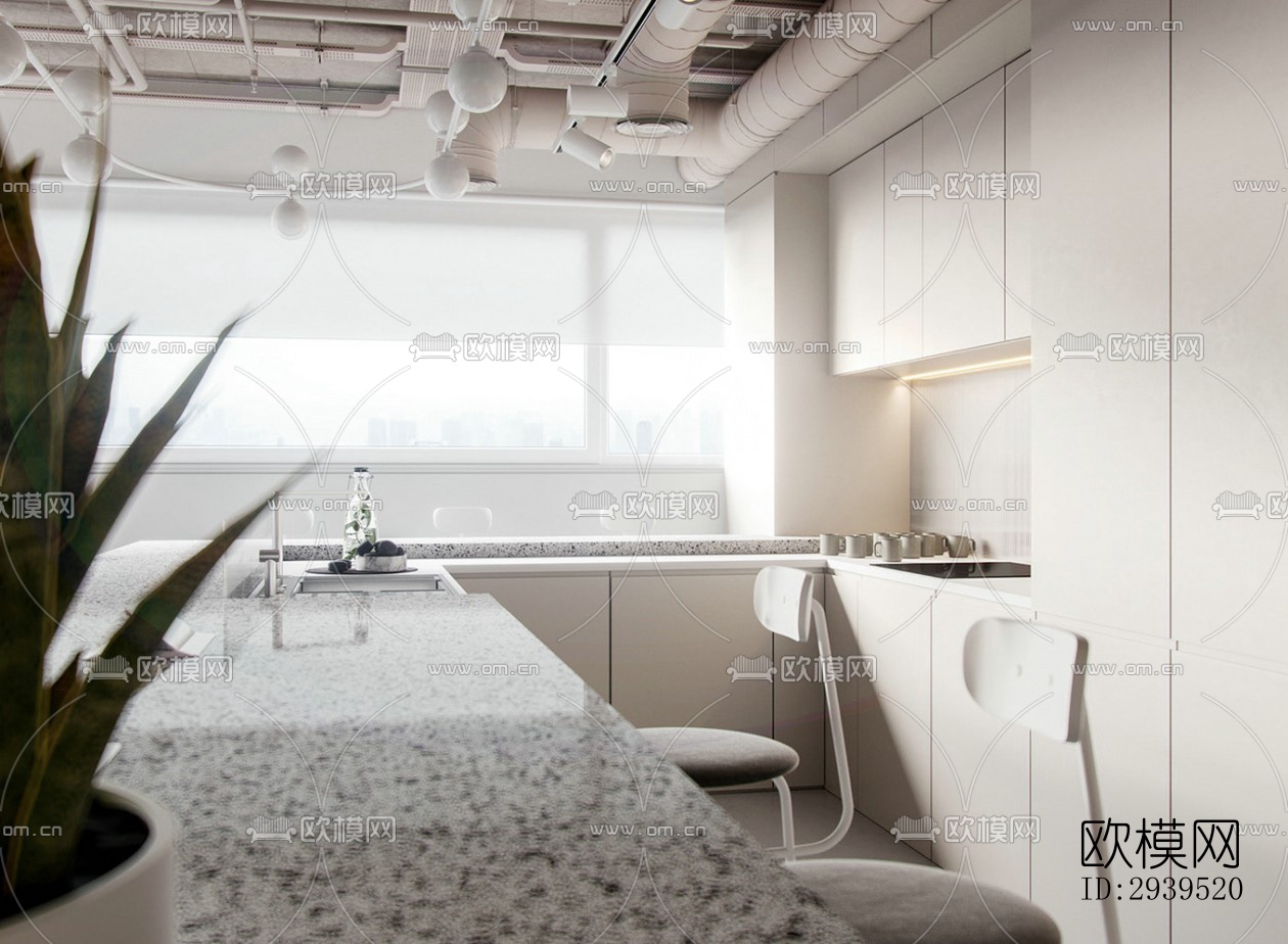 现代酒店民宿效果图下载（渲染图4）